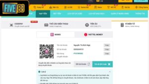 Các bước nạp tiền nhanh chóng tại nhà cái Five88