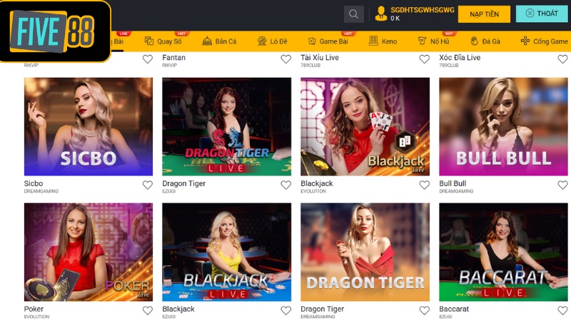 Tìm Hiểu Khuyến Mãi Hoàn Trả Live Casino 20% Và Cách Nhận Thưởng Tại Five88 Hướng dẫn chi tiết các bước nhận Hoàn trả live casino 20% Five88