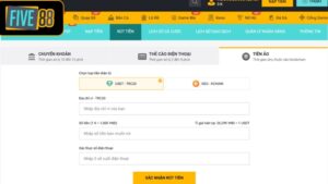 Hướng dẫn từng bước rút tiền tại nhà cái Five88